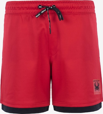 Regular Pantaloni sport de la Spyder pe roșu: față