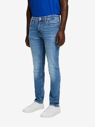 ESPRIT Slimfit Jeans in Blauw: voorkant