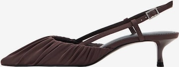 MANGOCipele s potpeticom i otvorenom petom 'Dobla' - smeđa boja: prednji dio