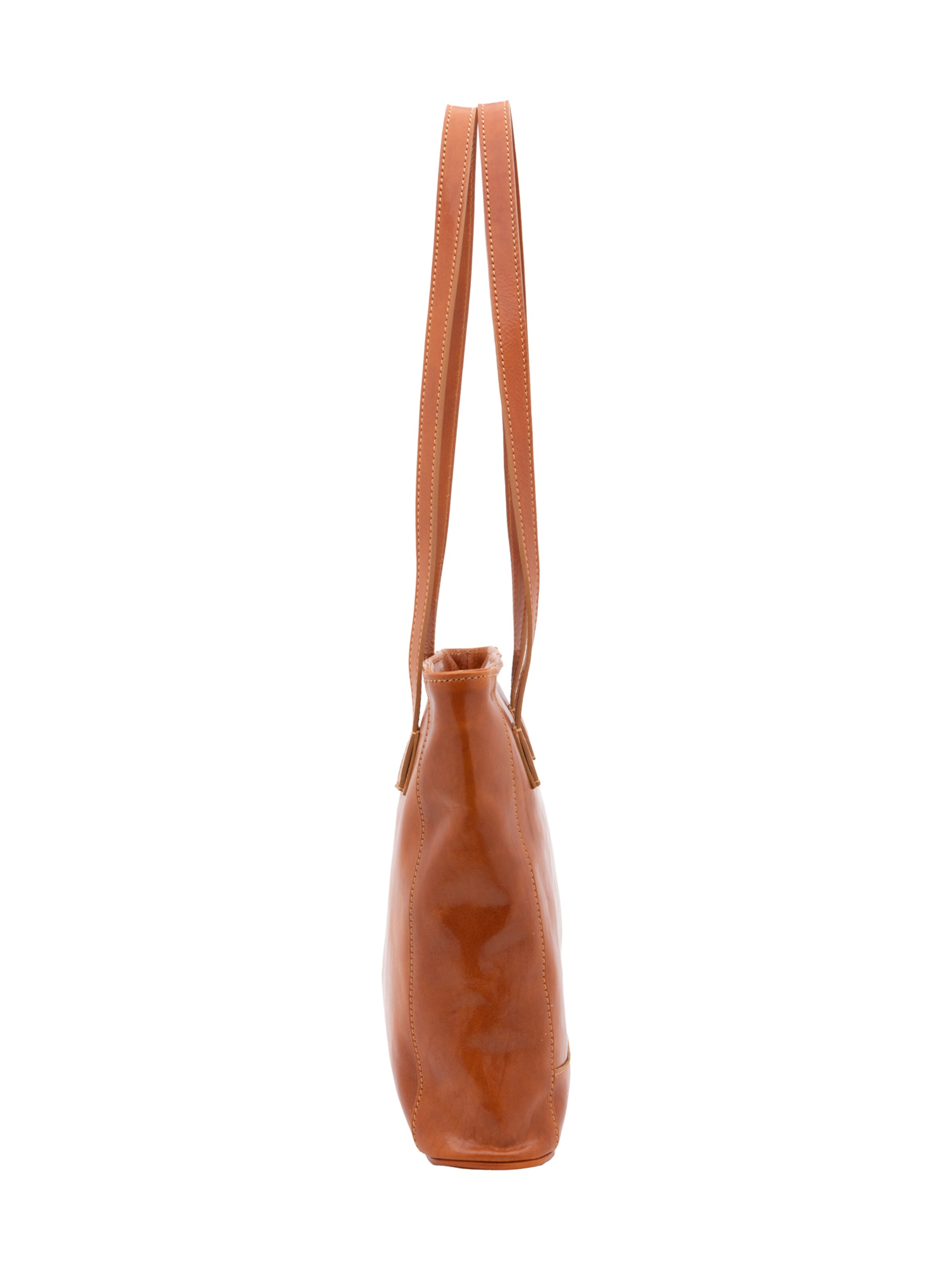 Borsa a spalla 'Borsa a Spalla Donna Cressa Vera Pelle Vacchetta - Chiusura Zip' di I Fratelli in beige