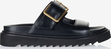 Zadig & VoltairePapuče 'Zadig & Voltaire ALPHA CECILIA LEATHER WITH VEG Sandale schwarz' - crna boja: prednji dio