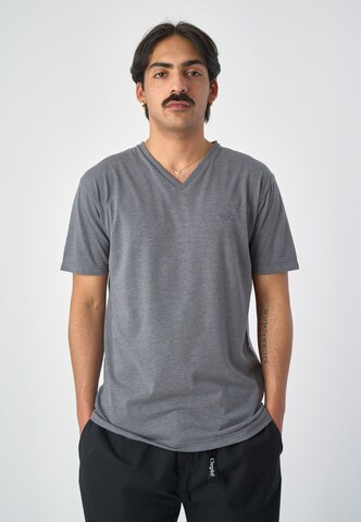 Cleptomanicx Shirt 'Ligull' in Grey: front