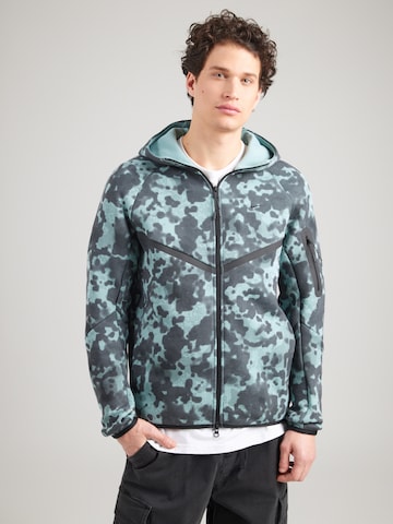 Nike Sportswear Кофта на молнии 'TECH FLC' в Зеленый: спереди