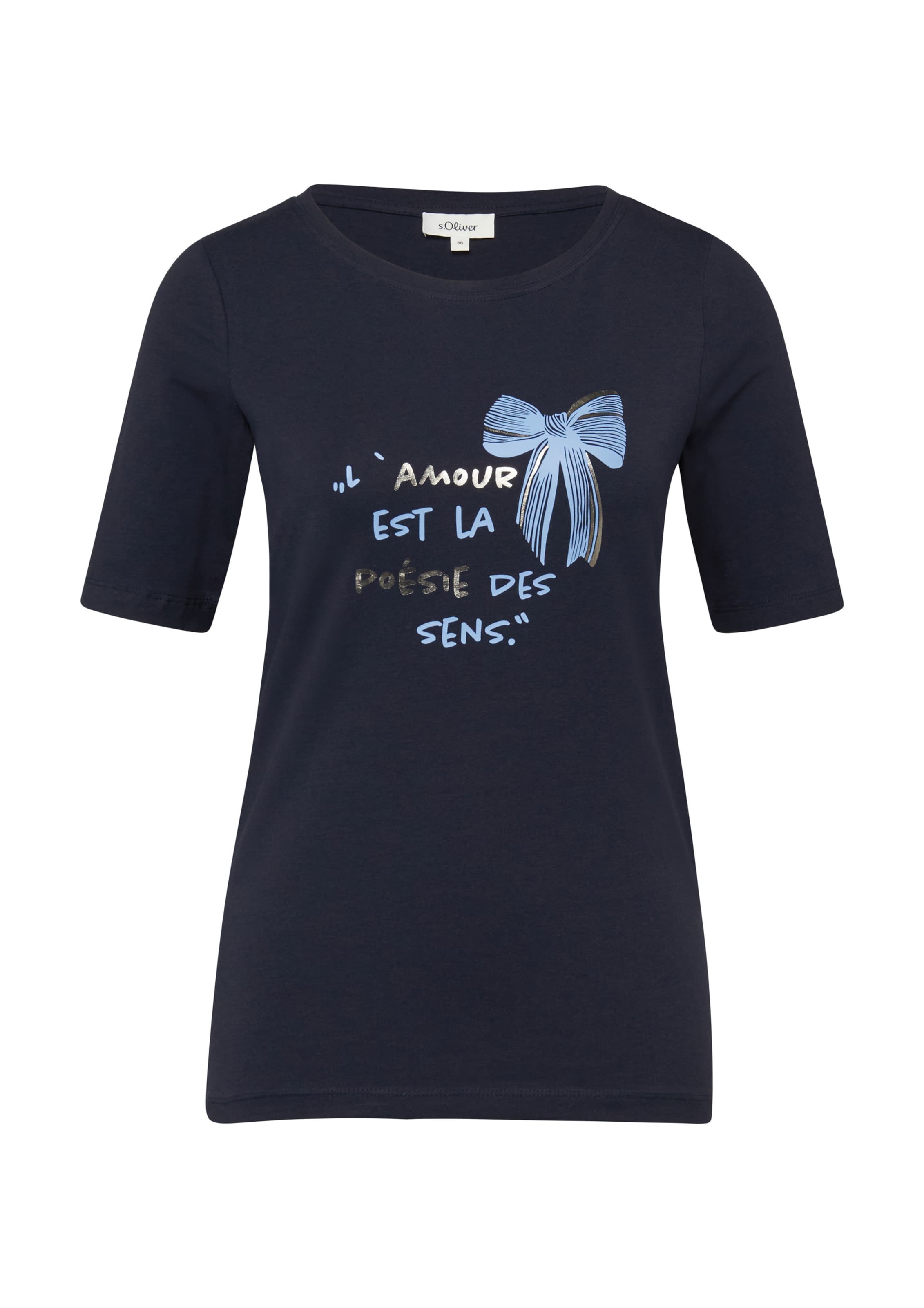 Tricou de la s.Oliver pe albastru: față