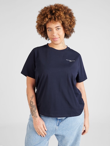 Tommy Hilfiger Curve T-shirt i blå: framsida