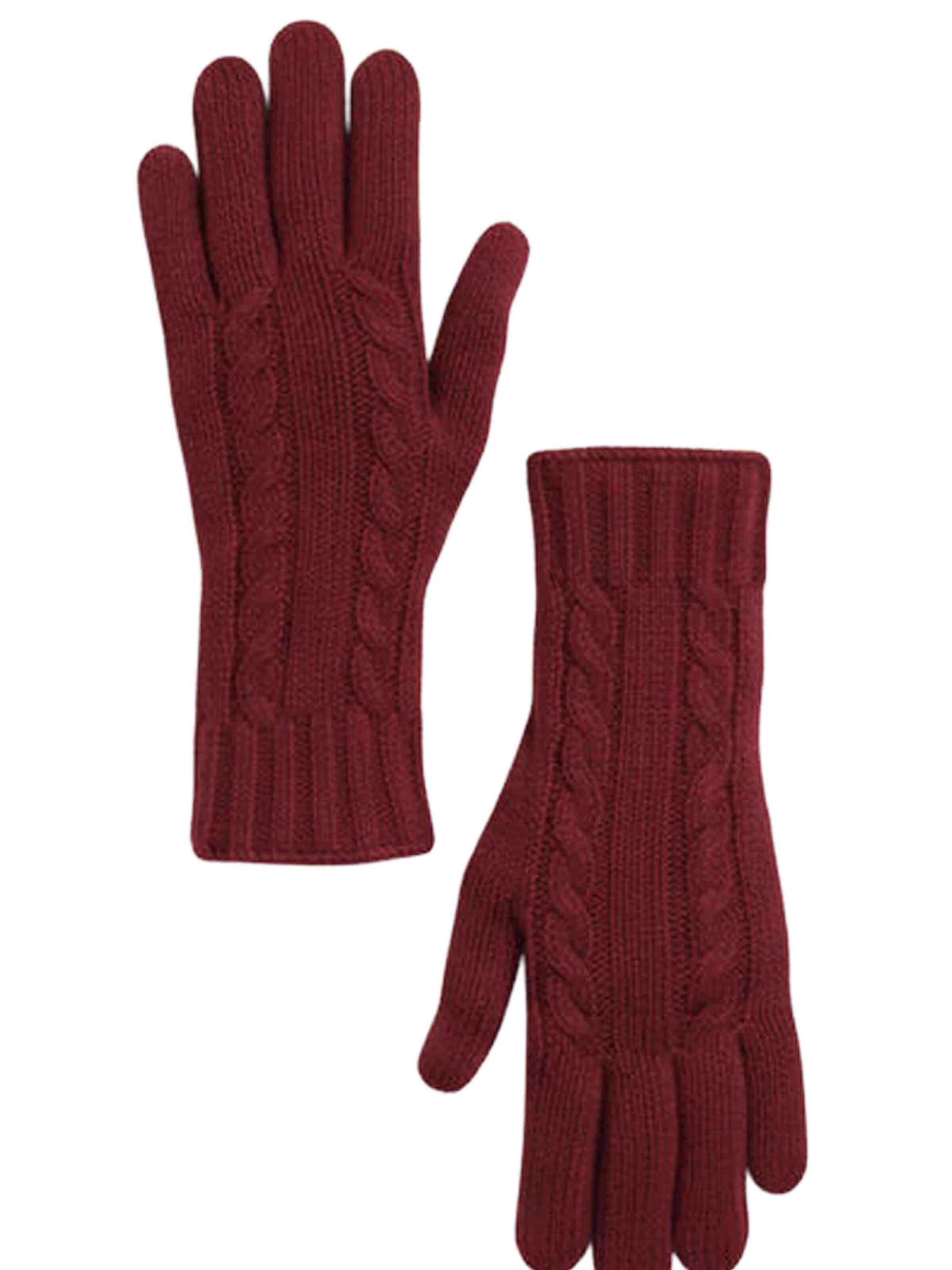 Il Lanificio Full finger gloves in Red: front