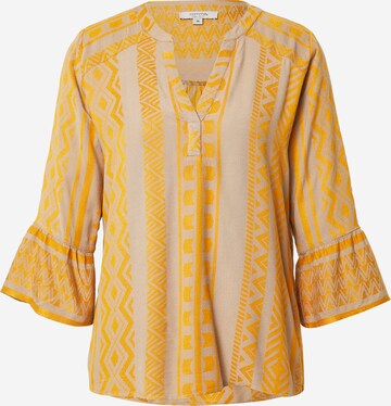 Camicia da donna di comma casual identity in giallo: frontale