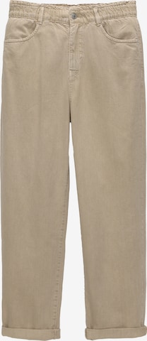 Pull&Bear Tapered Jeans in Beige: voorkant