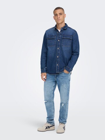 Only & Sons Regular Fit Hemd 'CAMON' in Blau