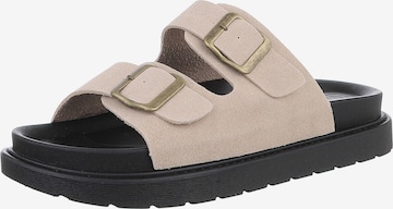 Ital-Design Mules in Beige: front