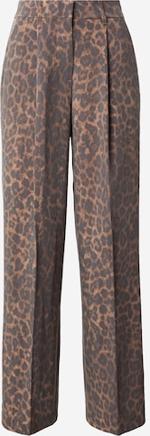 JJXX Široký strih Plisované nohavice 'JXELLIS' - Hnedá: predná strana