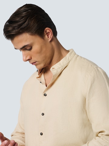 No Excess Regular fit Button Up Shirt 'Granddad' in Beige
