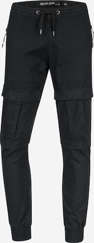 INDICODE JEANS Cargobroek 'Dennis' in Zwart: voorkant