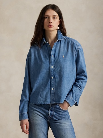 Polo Ralph Lauren Bluse in Blau: Vorderseite