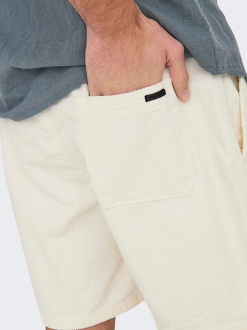 Regular Pantalon Only & Sons en blanc