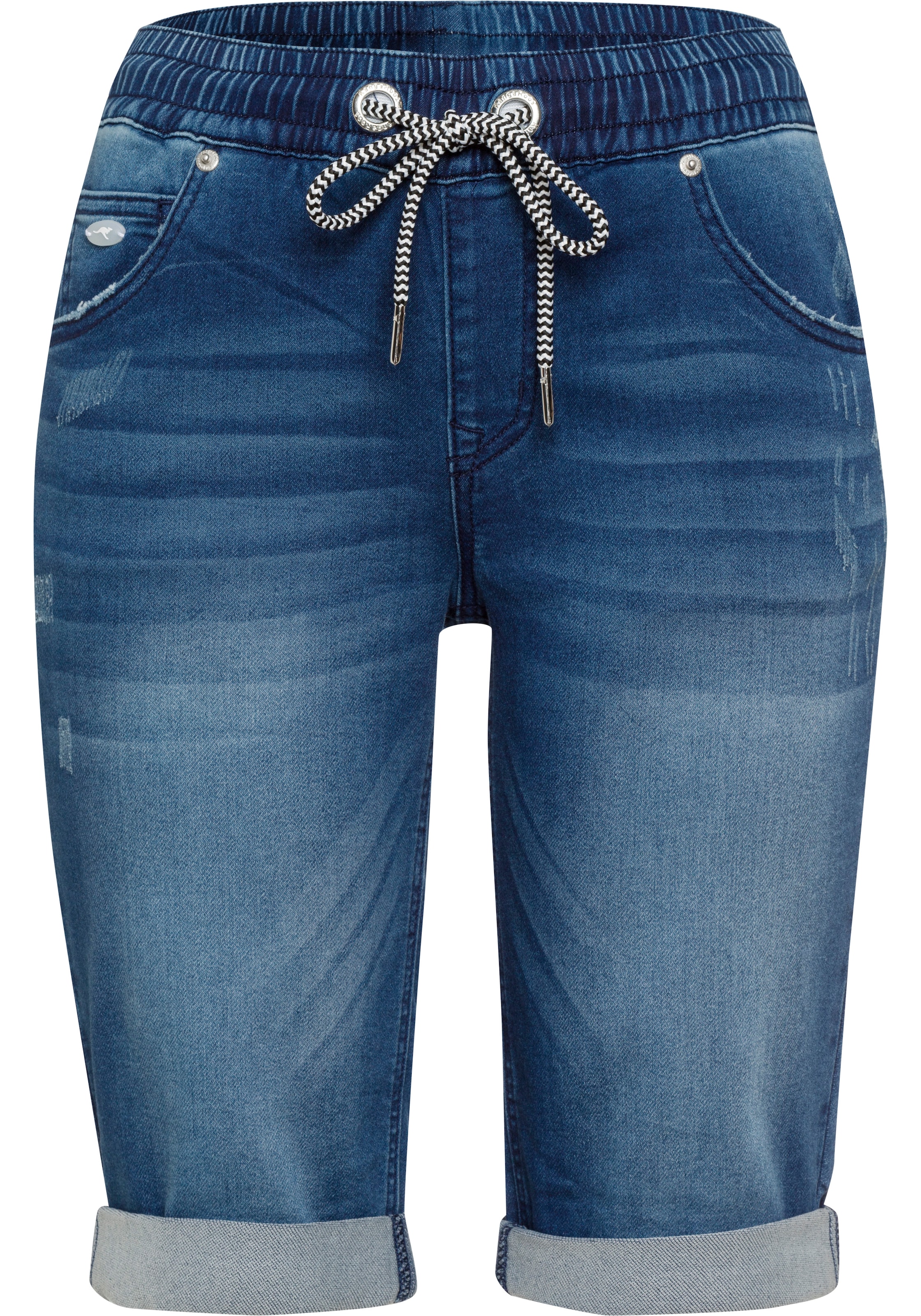 KangaROOS Slimfit Bermudas in Blau: Vorderseite
