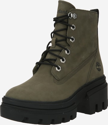 TIMBERLAND Lace-Up Ankle Boots 'Everleigh' in Green: front