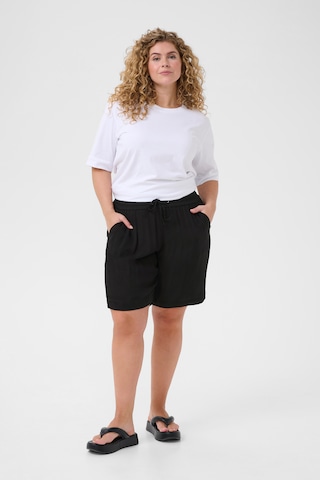 KAFFE CURVE - Loosefit Calças 'KCJulia' em preto