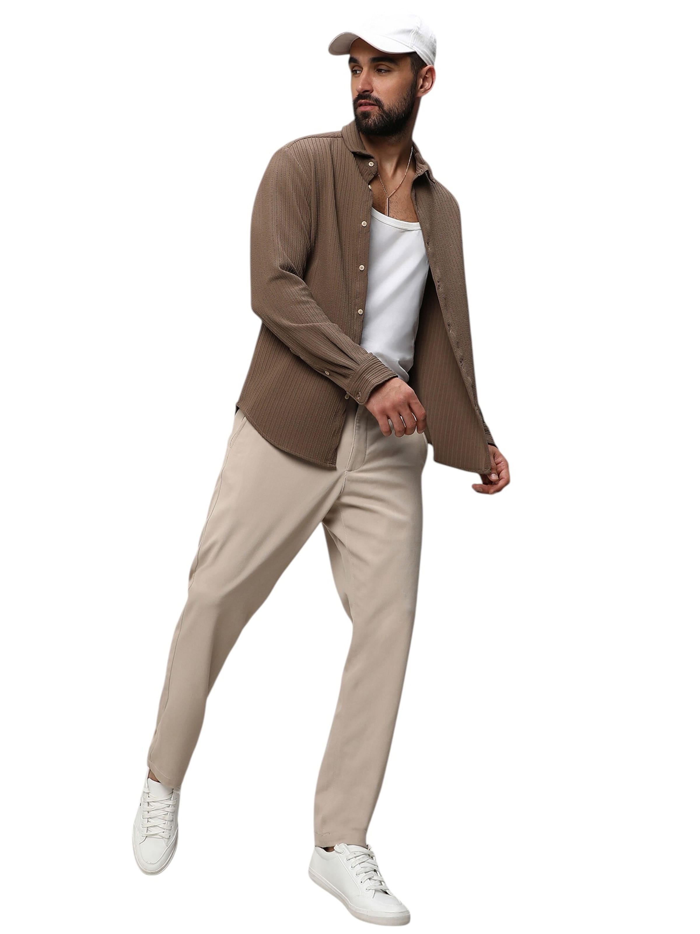 Coupe regular Chemise 'Susanne' Campus Sutra en marron