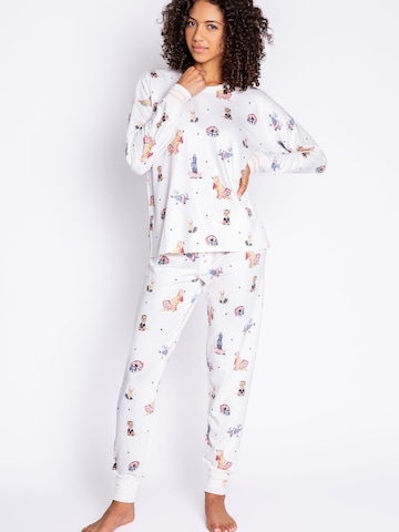 PJ Salvage Pajama ' Let's Dance ' in White: front