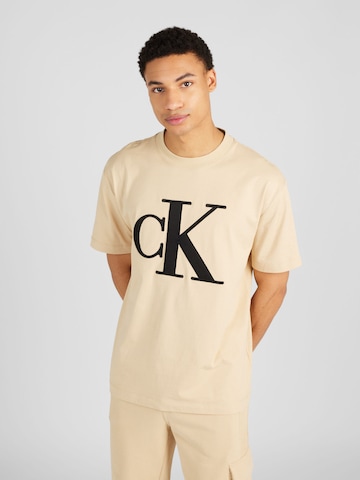 Calvin Klein Jeans - Camisa em bege: frente