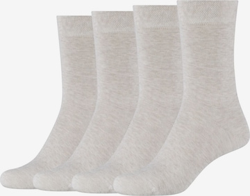 camano Socks in Beige: front