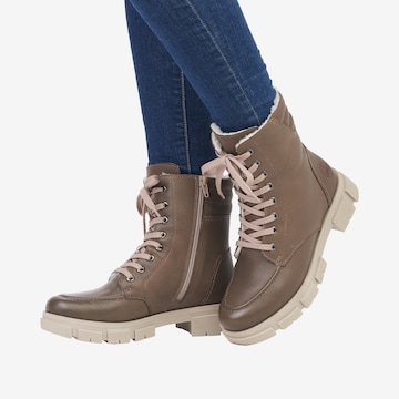 Rieker Lace-Up Ankle Boots 'Y7104' in Brown: front