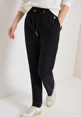 CECIL Tapered Pants 'Tracey' in Black: front