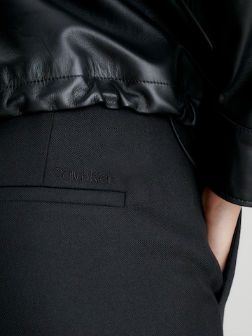 Calvin Klein Slim fit Trousers with creases in Black