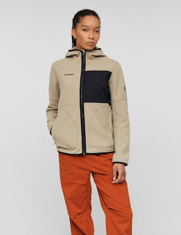 MAMMUT Athletic Fleece Jacket in Brown: front