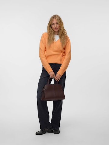 VERO MODA Gebreid vest 'VMIsabella' in Oranje