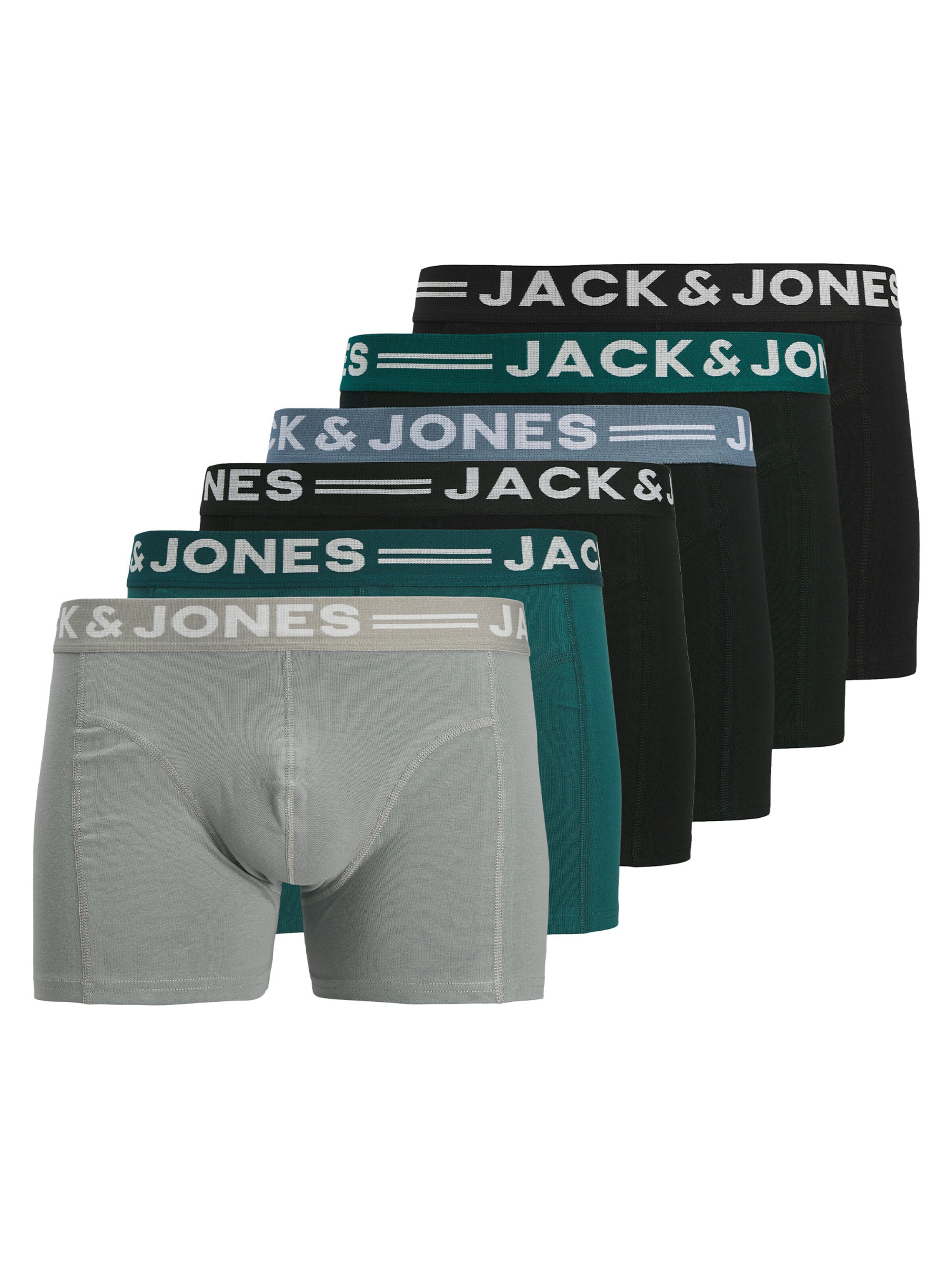 JACK & JONES Boxershorts 'Sense' in de kleur Zwart gemêleerd, Productweergave