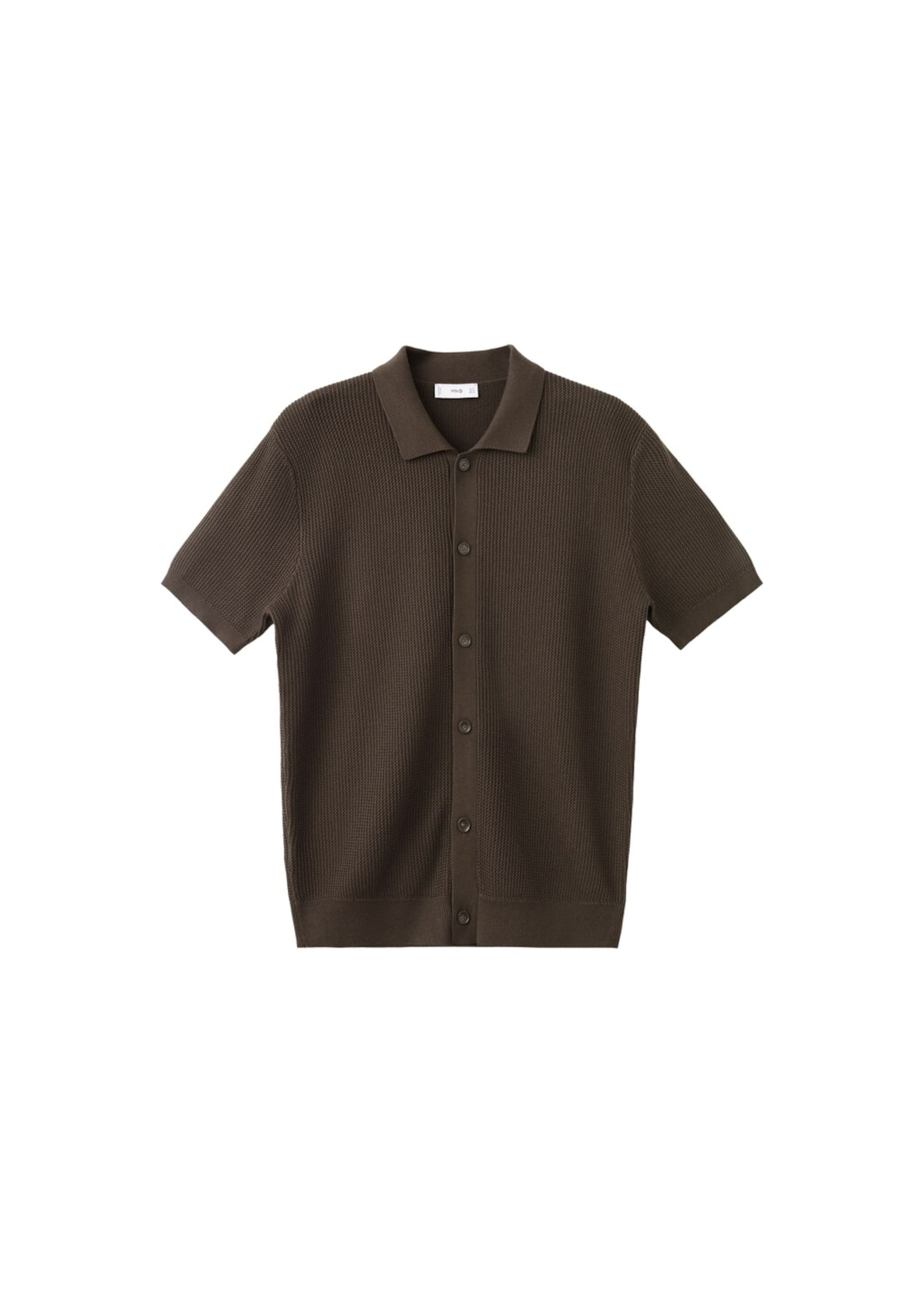 MANGO MAN Regular Fit Hemd 'Salas' in Braun: Vorderseite