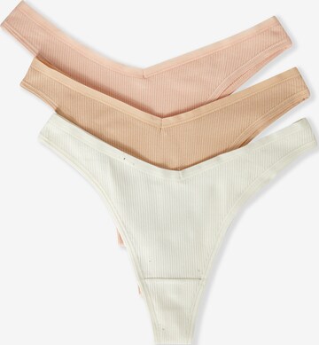 ETAM Thong 'John' in Beige: front