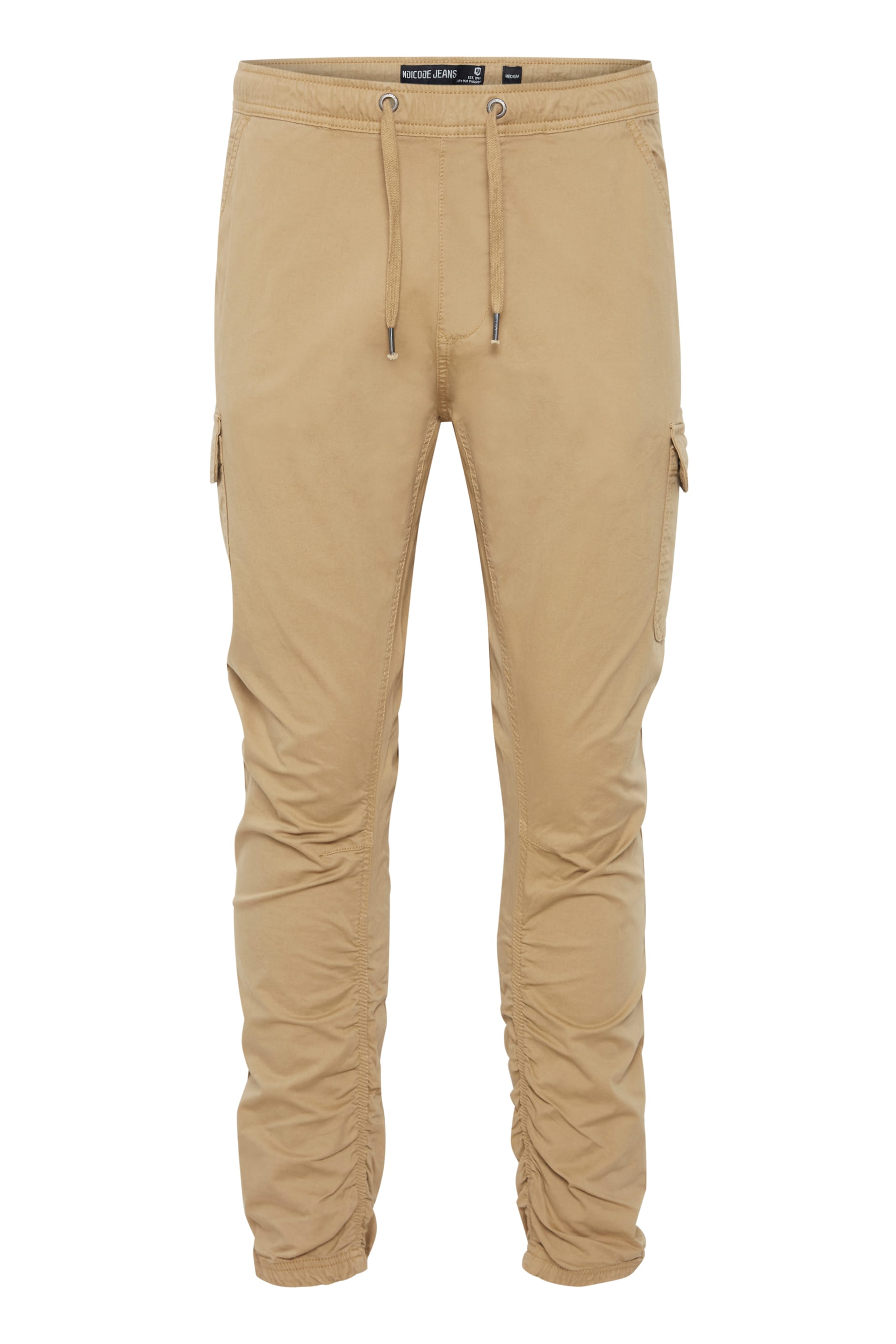 INDICODE JEANS Tapered Hose 'Gilmat' in Beige: Vorderseite