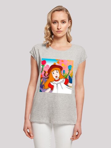 T-shirt 'Alice im Wunderland Double Alice' F4NT4STIC en gris : devant