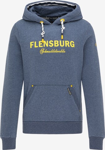 Schmuddelwedda Hoodie 'Flensburg' in Blau: predná strana