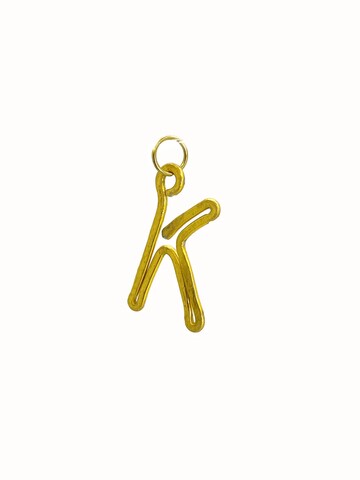 d'ecolife Essentials Pendant 'Letter K' in Gold: front