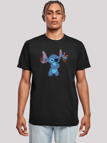 F4NT4STIC Shirt 'Lilo And Stitch Little Devils' in Zwart: voorkant