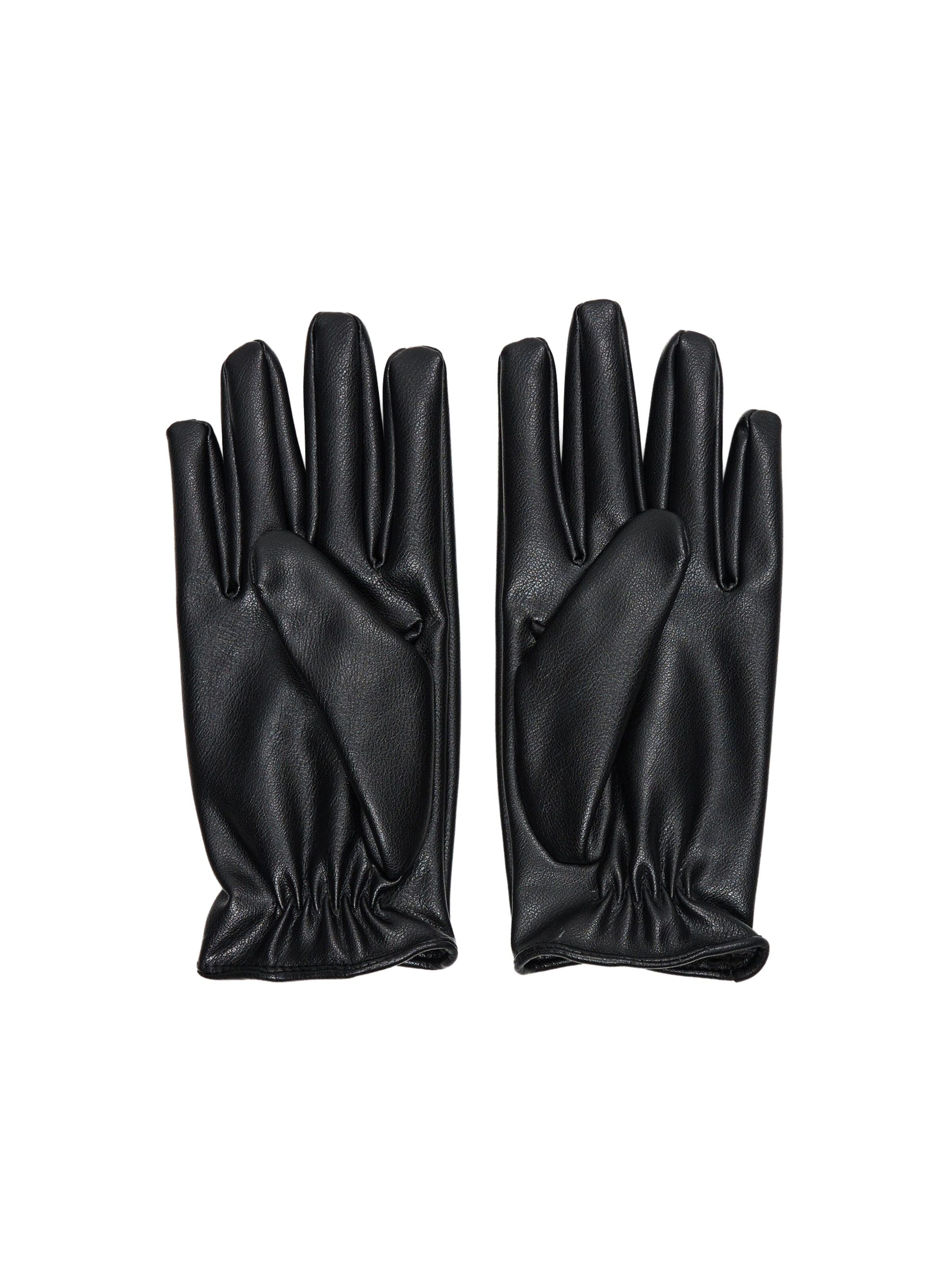 Gants Bershka en noir : au dessus