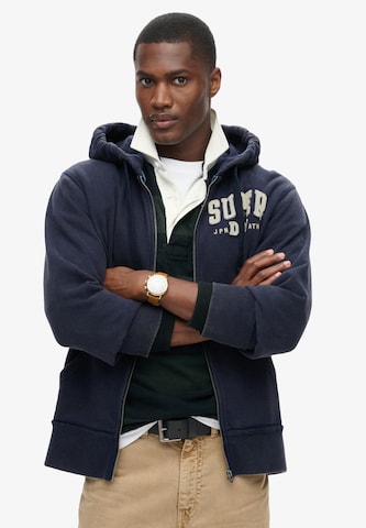 Superdry Mikina – modrá: přední strana