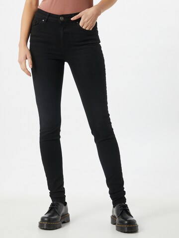 PIECES Slimfit Jeans 'Delly' in Schwarz: predná strana