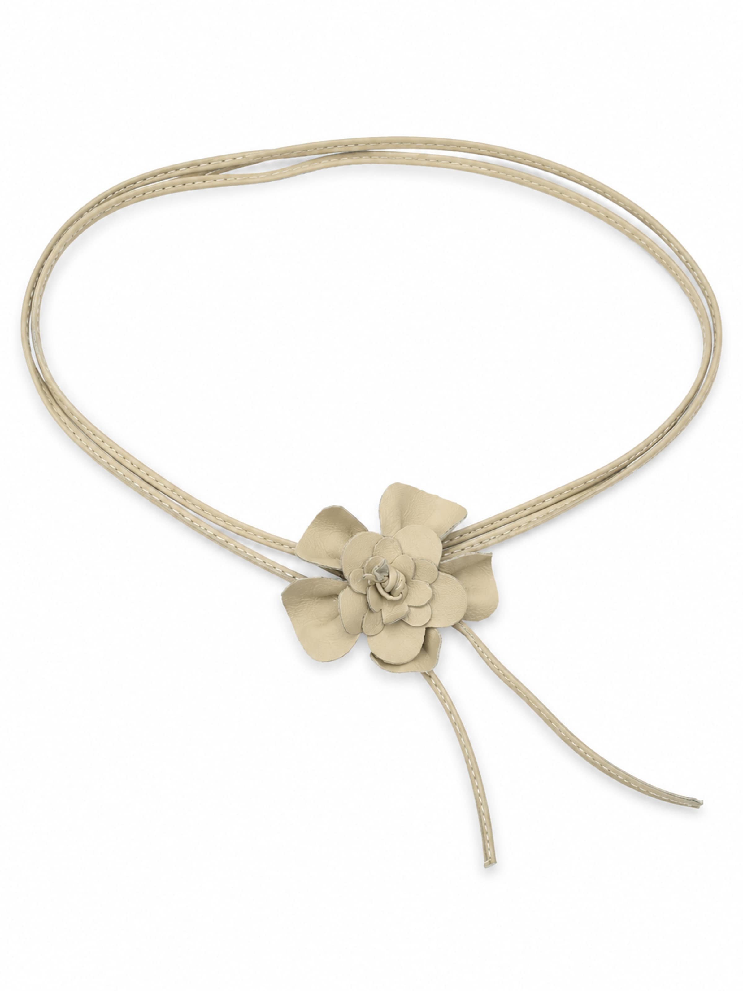 COLLEZIONE ALESSANDRO Gürtel 'Blüte'‌‌ in Beige: Vorderseite