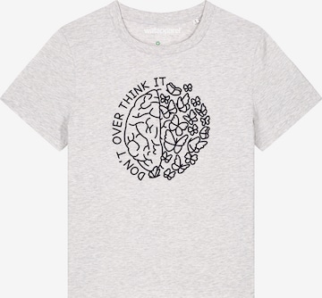 T-shirt 'Don't Overthink It' Watapparel en blanc : devant