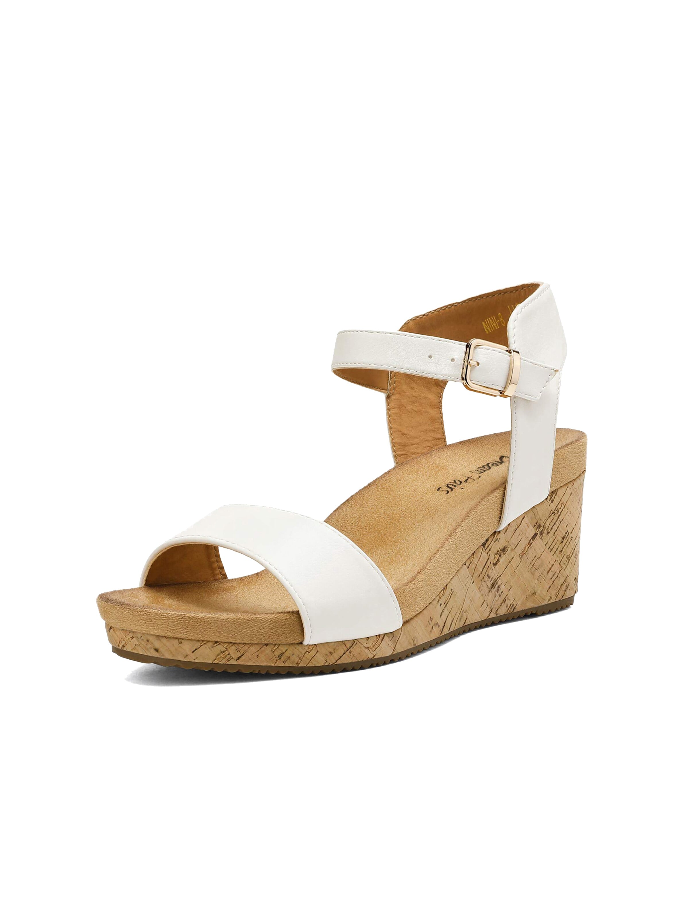 Sandalo di Dream Pairs in bianco: frontale