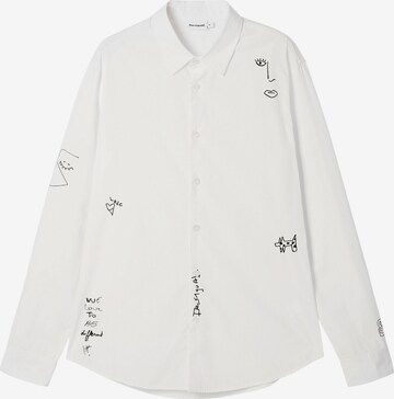 Desigual Regular fit Button Up Shirt in White: front