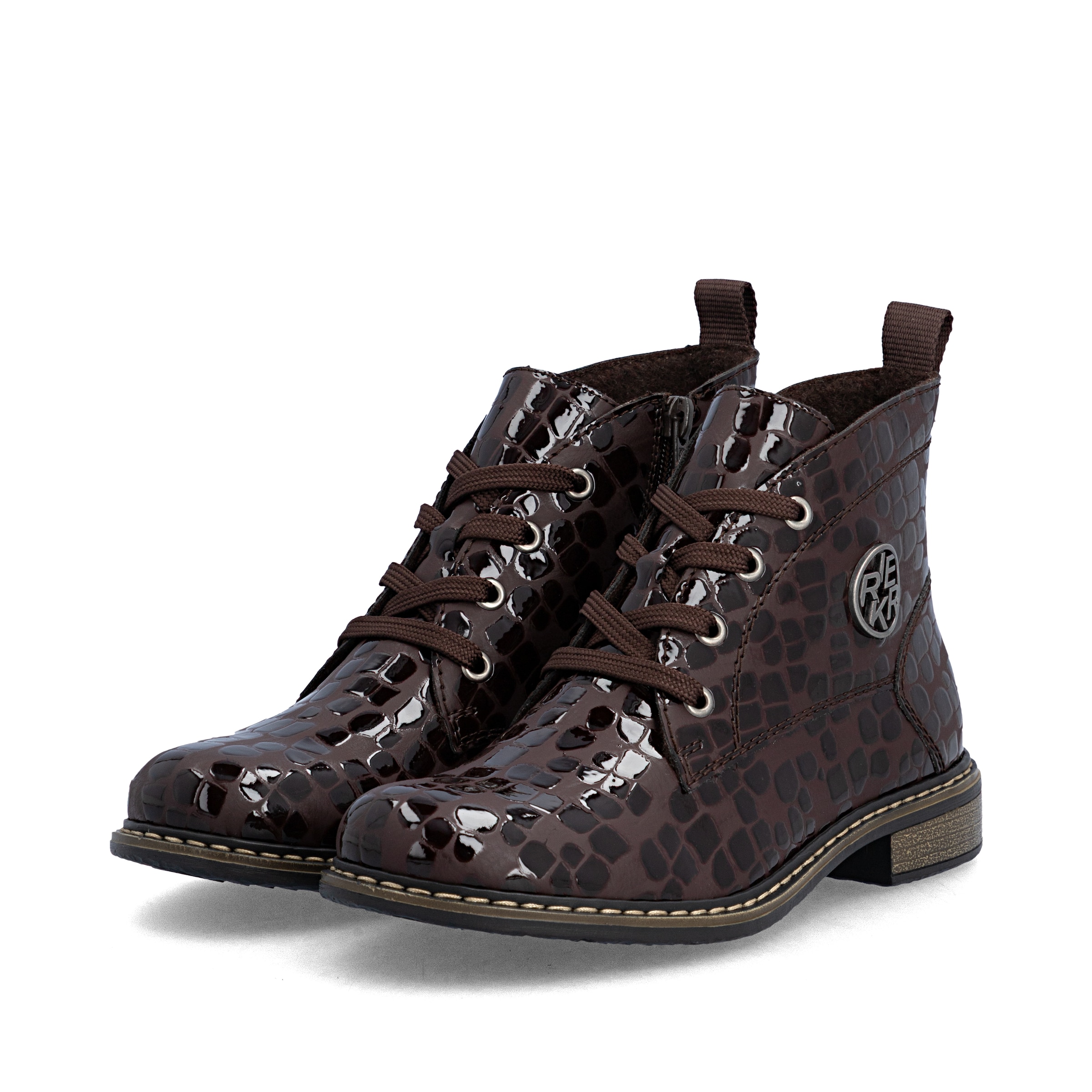 Bottes à lacets Rieker en marron