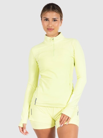 Smilodox Performance Shirt 'Fastlane' in Yellow: front