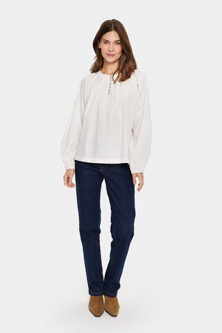 SAINT TROPEZ Bluse 'Ibel' in Weiß