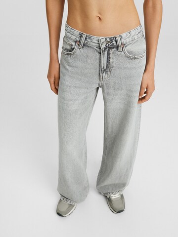 Wide Leg Jean Bershka en gris